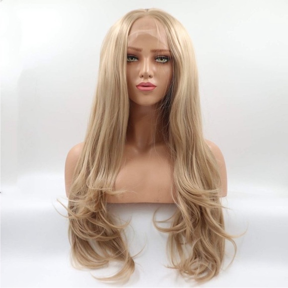 l Honey BlondeNatural Straight Lace Front Wig NEW
